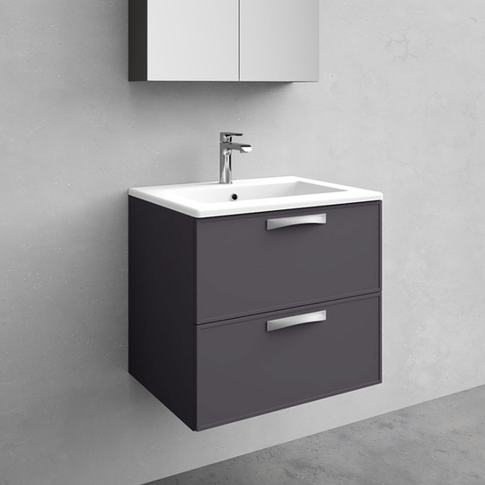 Kommod med tvättställ Noro Vogue Antracit 600 mm, Porslin