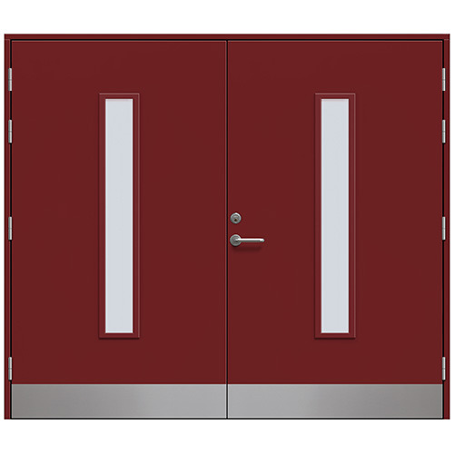 Slagport Stehag 2400 x 2000 mm, Röd, Frostat glas