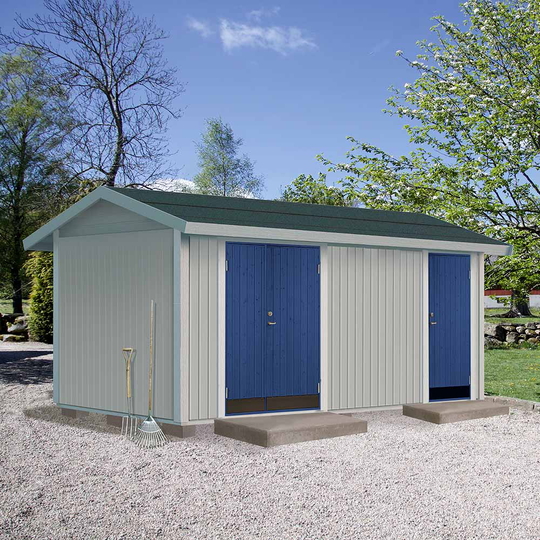 Inkl dörrar m trycke och lås Dalstorp 10 M² - Exklusiv Takpapp