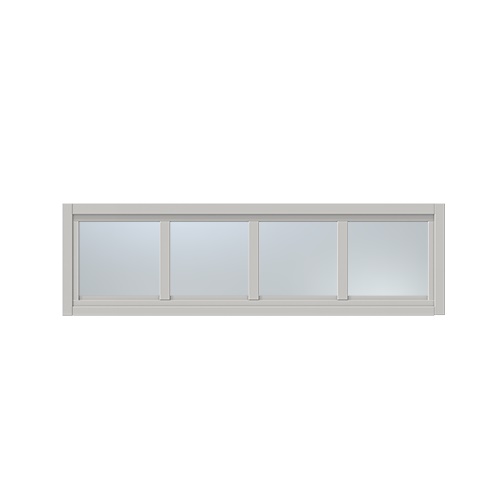 Överljus med spröjs Näs 15x4, Ljusgrå, Frostat glas