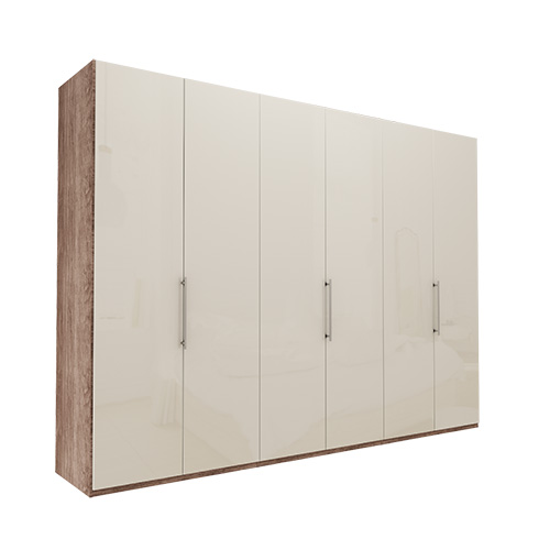 Garderob Atlanta - Mörk rustik ek 216 cm, 300 cm, Utan kornisch / ram