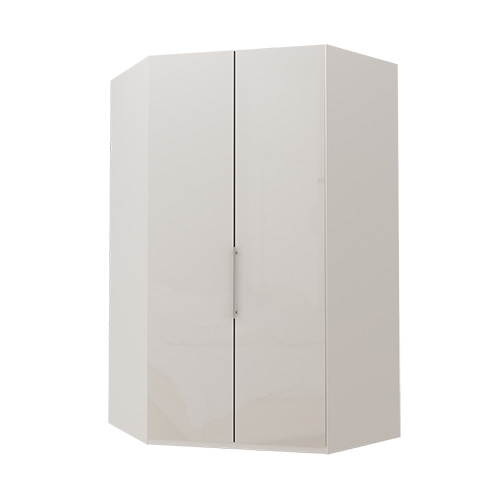 Walk-in Atlanta garderob Vitt glas, 216 cm, Vit