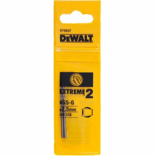 BORR HSS EXT2 2,5MM 2-PACK DT5037 | Beijerbygg Byggmaterial