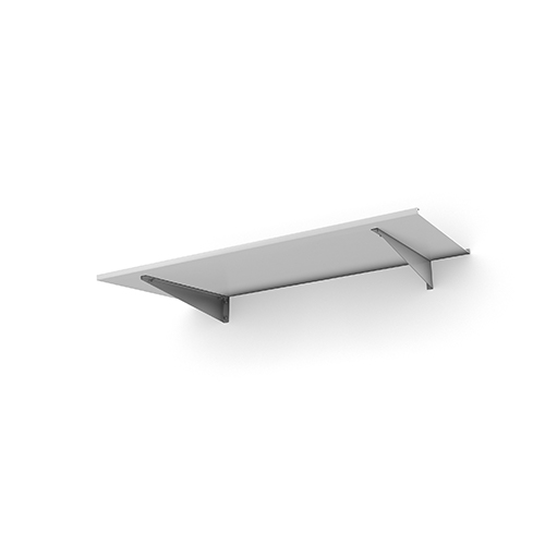 Entrétak Easy Collection - Flat Flat Silver, Vit aluminium, Flat Silver
