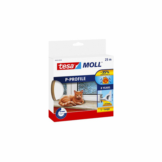 TÄTLIST TESA P-LIST VIT 25M | Beijerbygg Byggmaterial