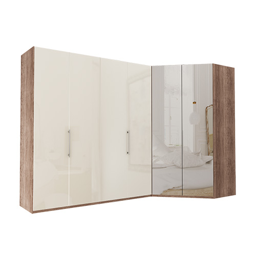 Garderob Atlanta - Mörk rustik ek 216 cm, 200 cm, Walk-in