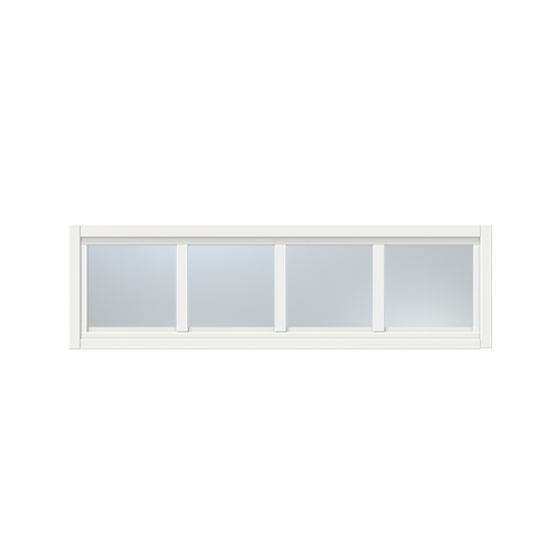 Överljus med spröjs Näs 9x3, Vit, Frostat glas