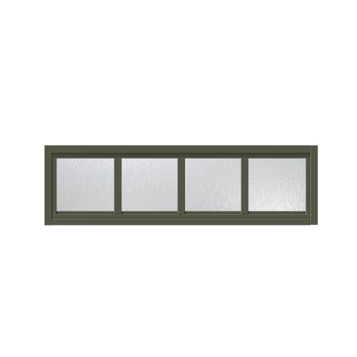Överljus med spröjs Näs 13x4, Olivgrön, Cotswoldglas