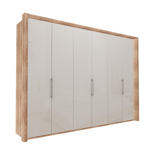 Garderob Atlanta - Ljus rustik ek 236 cm, 300 cm, Med ram