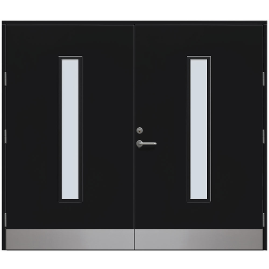 Slagport Stehag 2500 x 2100 mm, Cotswoldglas, Svart