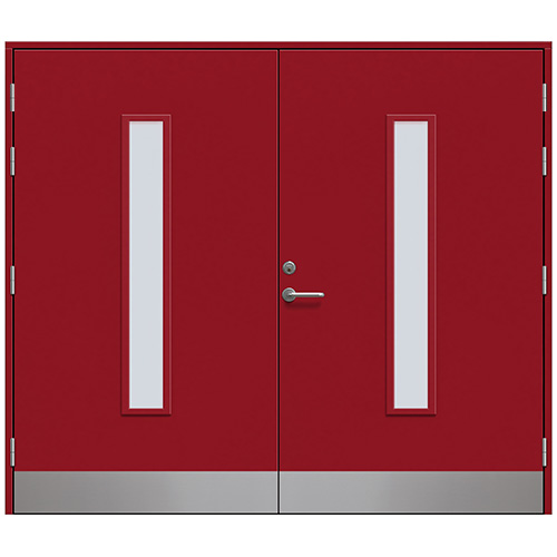 Slagport Stehag 2400 x 2000 mm, Hallonröd, Frostat glas