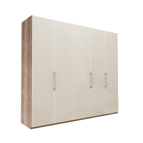 Garderob Atlanta - Mörk rustik ek 236 cm, 250 cm, Utan kornisch / ram