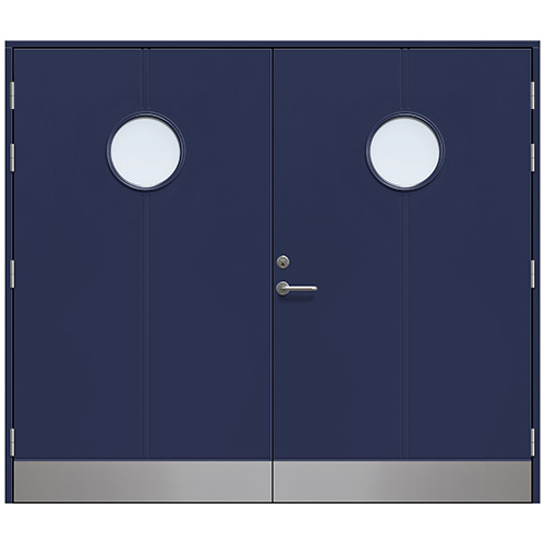 Slagport Lerhamn 2500 x 2000 mm, Marinblå, Klarglas