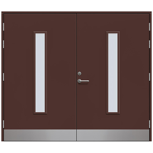 Slagport Stehag 2500 x 2100 mm, Nötbrun, Cotswoldglas