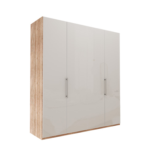 Garderob Atlanta - Ljus rustik ek 216 cm, 200 cm, Utan kornisch / ram