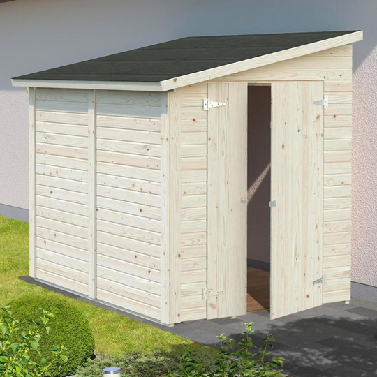 Fasadmonterat förråd Mia 3,7–5,5 m² Takpapp, 3,7 m²
