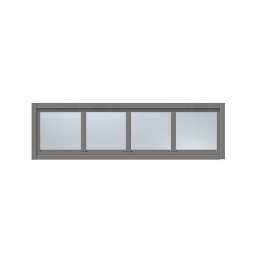 Överljus med spröjs Näs 15x3, Askgrå, Frostat glas