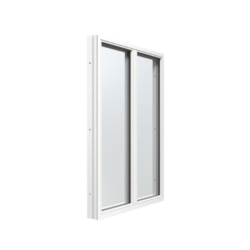 Energi Aluminium Fast fönster med mittpost 16, 9, Vit