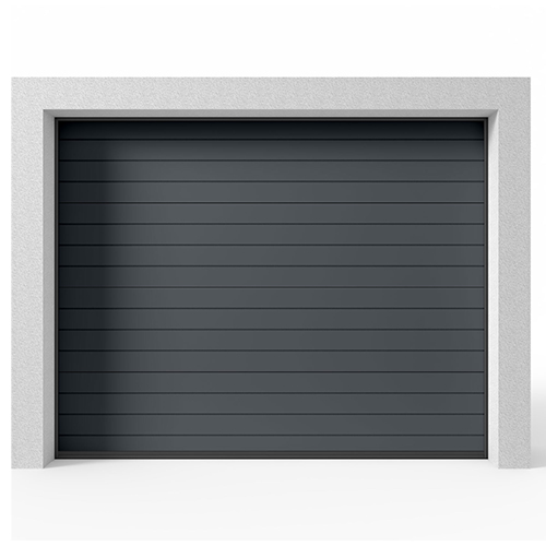 Garageport Takskjutport Modern Randig 2400x2125, Antracitgrå