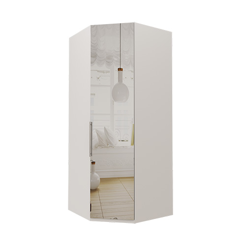 Hörn Atlanta garderob Spegel, 236 cm, Vit