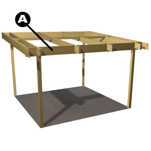 Limträdel Bärlina / frontbalk 90 x 225 x 3500 mm