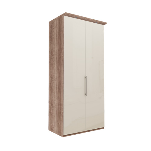Garderob Atlanta - Mörk rustik ek Vänster, 236 cm, Med kornisch