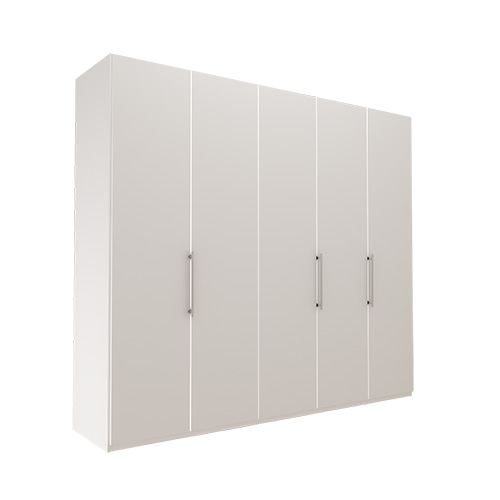 Garderob Atlanta - Vit 216 cm, 250 cm, Utan kornisch / ram