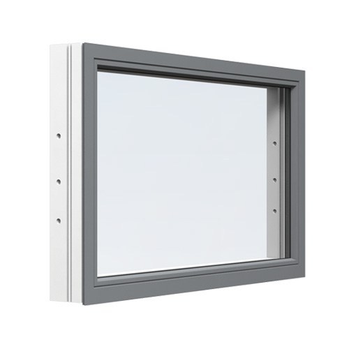 Energi Aluminium Fast fönster Askgrå, 6, 10