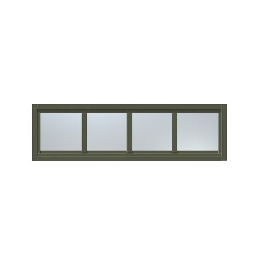 Överljus med spröjs Näs 13x4, Olivgrön, Frostat glas