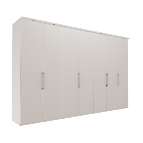Garderob Atlanta - Vit 236 cm, 350 cm, Med kornisch
