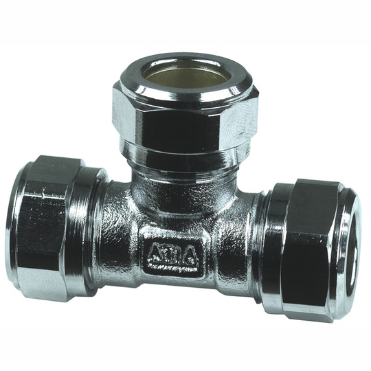 KOPPARRÖRS T-RÖR 12MM FÖRKROMAD | Beijerbygg Byggmaterial